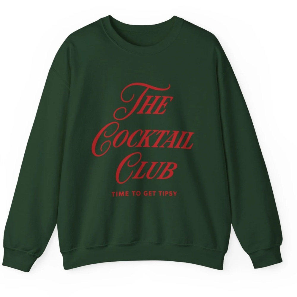 Vici Dark Green Crewneck Sweater with Red Text